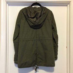 Green olive anorak utility jacket